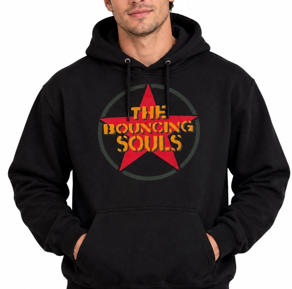 The Bouncing Souls Hoodie Lee Vintage Y2K Black Punk Rock Band Sweatshirt S